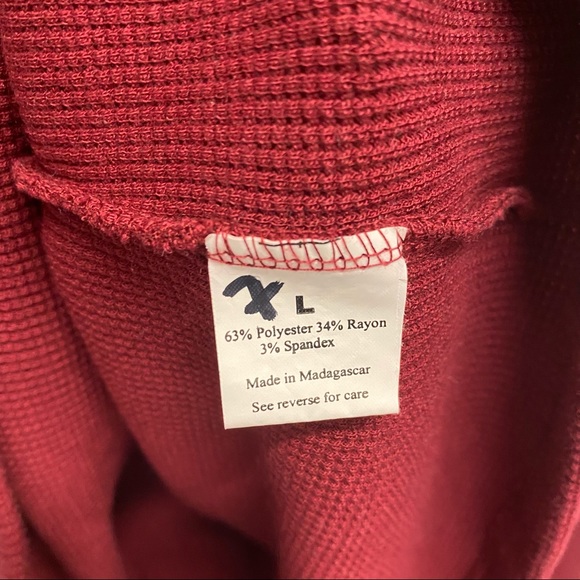 VINTAGE LONG SLEEVE BURGUNDY TOP - Picture 4 of 5